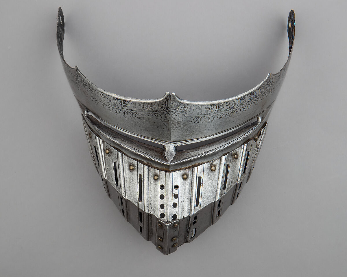 Half Armor, Helmet and reinforcing pieces attributed to Kolman Helmschmid (German, Augsburg 1471–1532), Steel, German, Augsburg