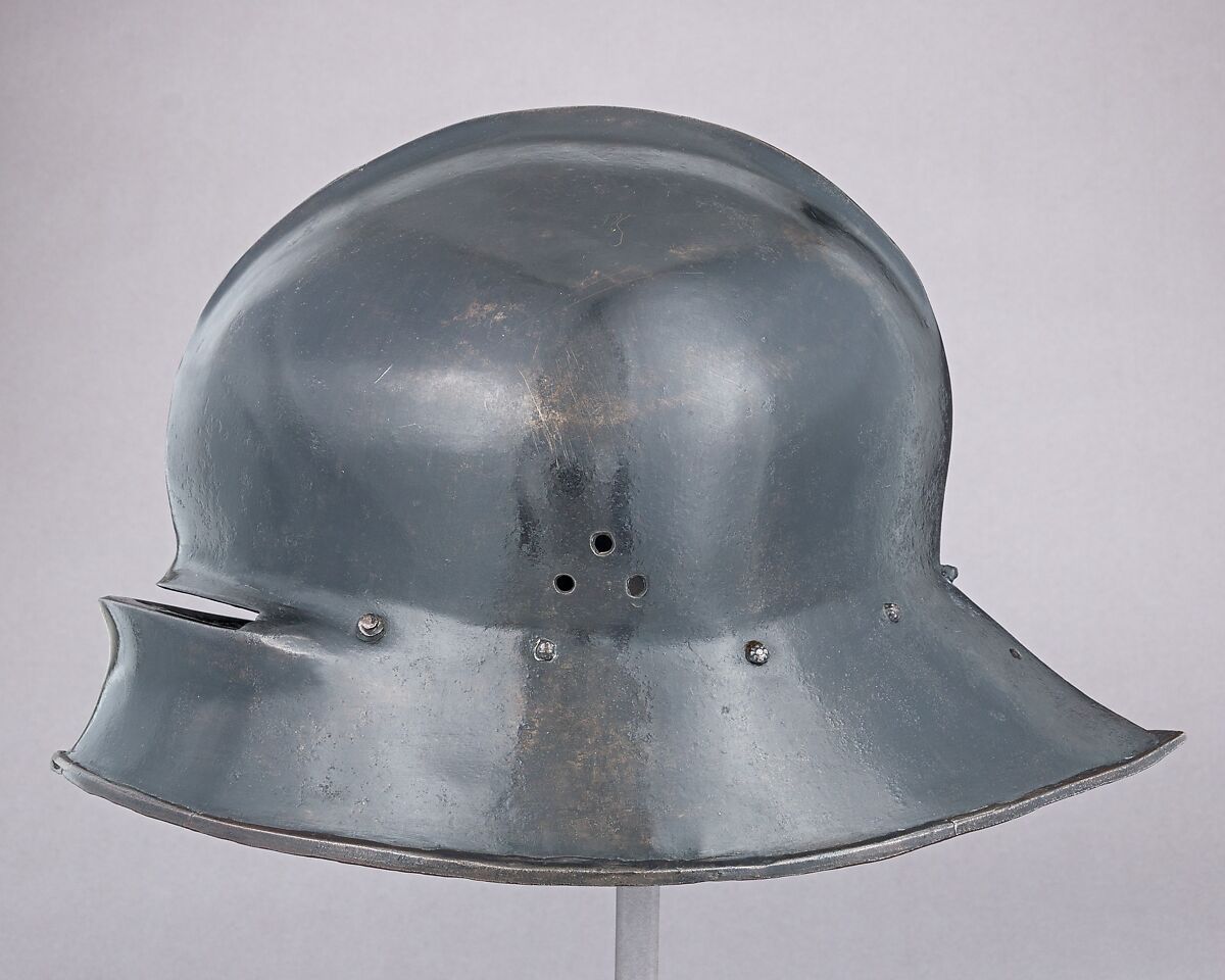 Sallet, Matthes Deutsch (German, Landshut, documented 1485–1505), Steel, textile, German, Landshut