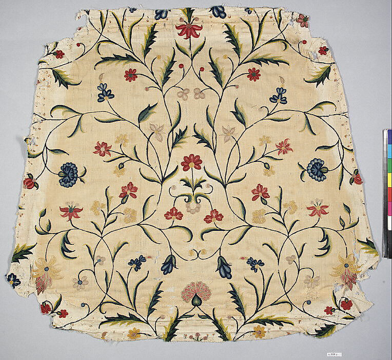 Chair seat covers (set of four), Linen, wool, French