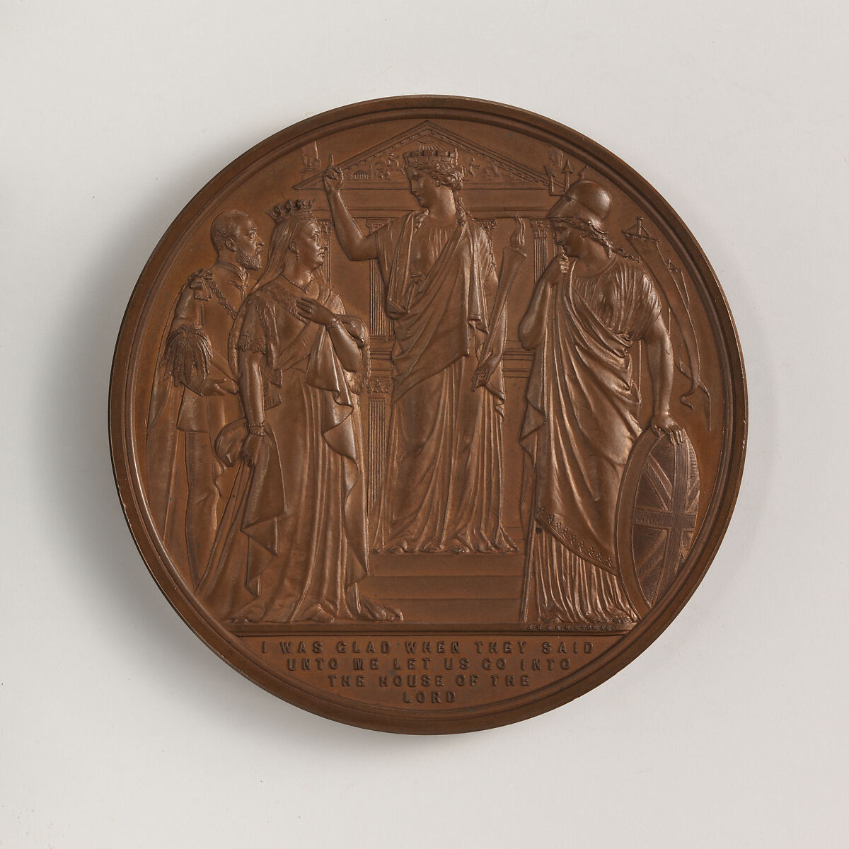 Service of Thanksgiving for Recovery of Prince of Wales medal, Medalist: Joseph Shepherd Wyon (British, London 1836–1873 Winchester), Bronze, British 