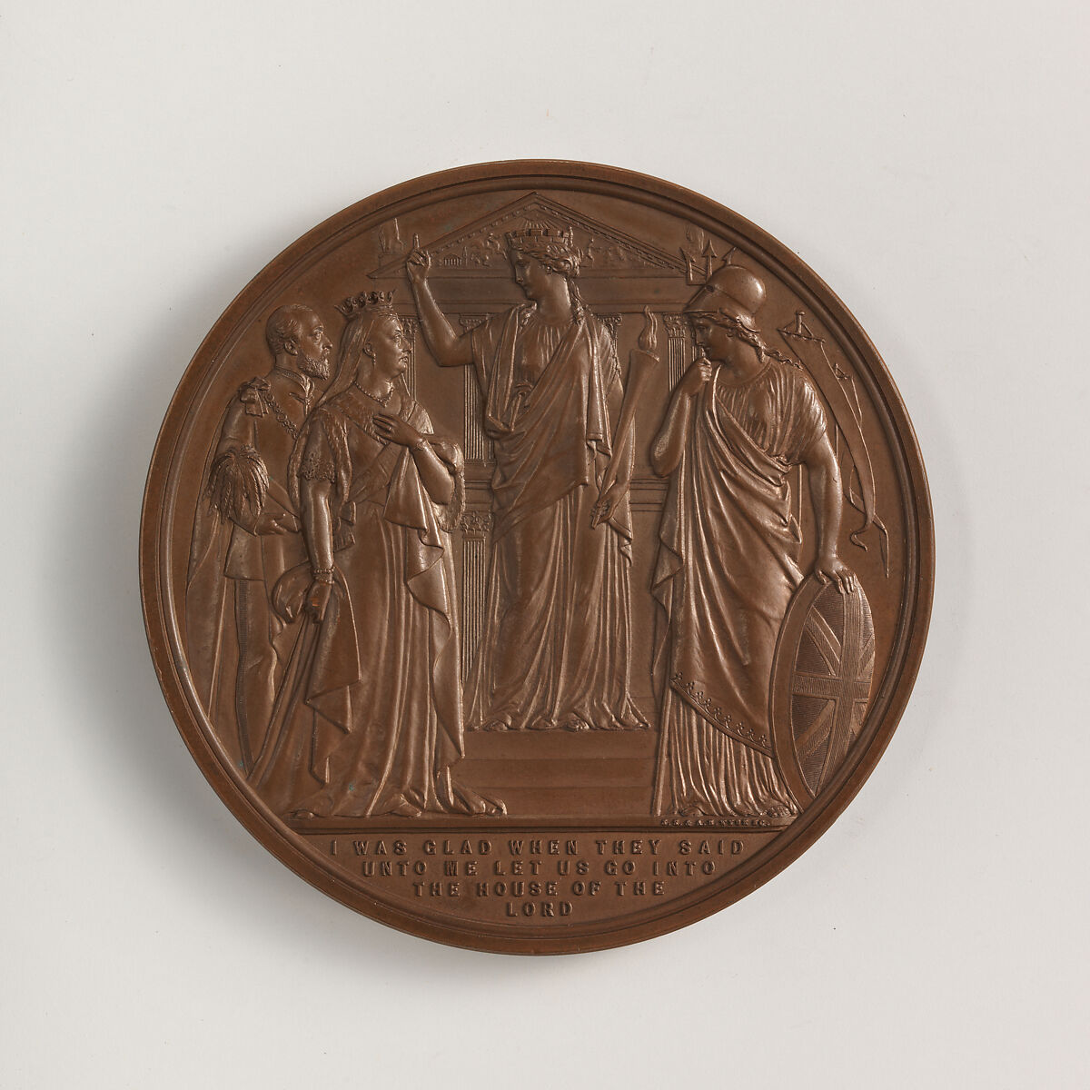 Service of Thanksgiving for Recovery of Prince of Wales medal, Medalist: Joseph Shepherd Wyon (British, London 1836–1873 Winchester), Bronze, British 