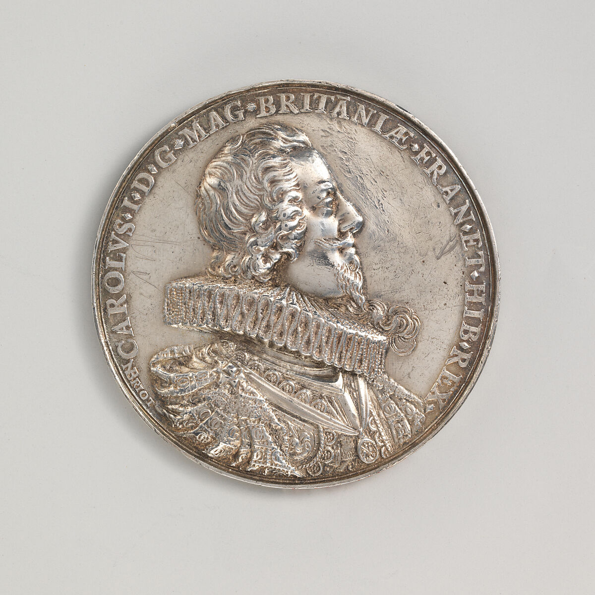 Charles I Dominion of the Seas medal, Medalist: Nicholas Briot (French, 1579–1646, active England after 1633), Silver, French 