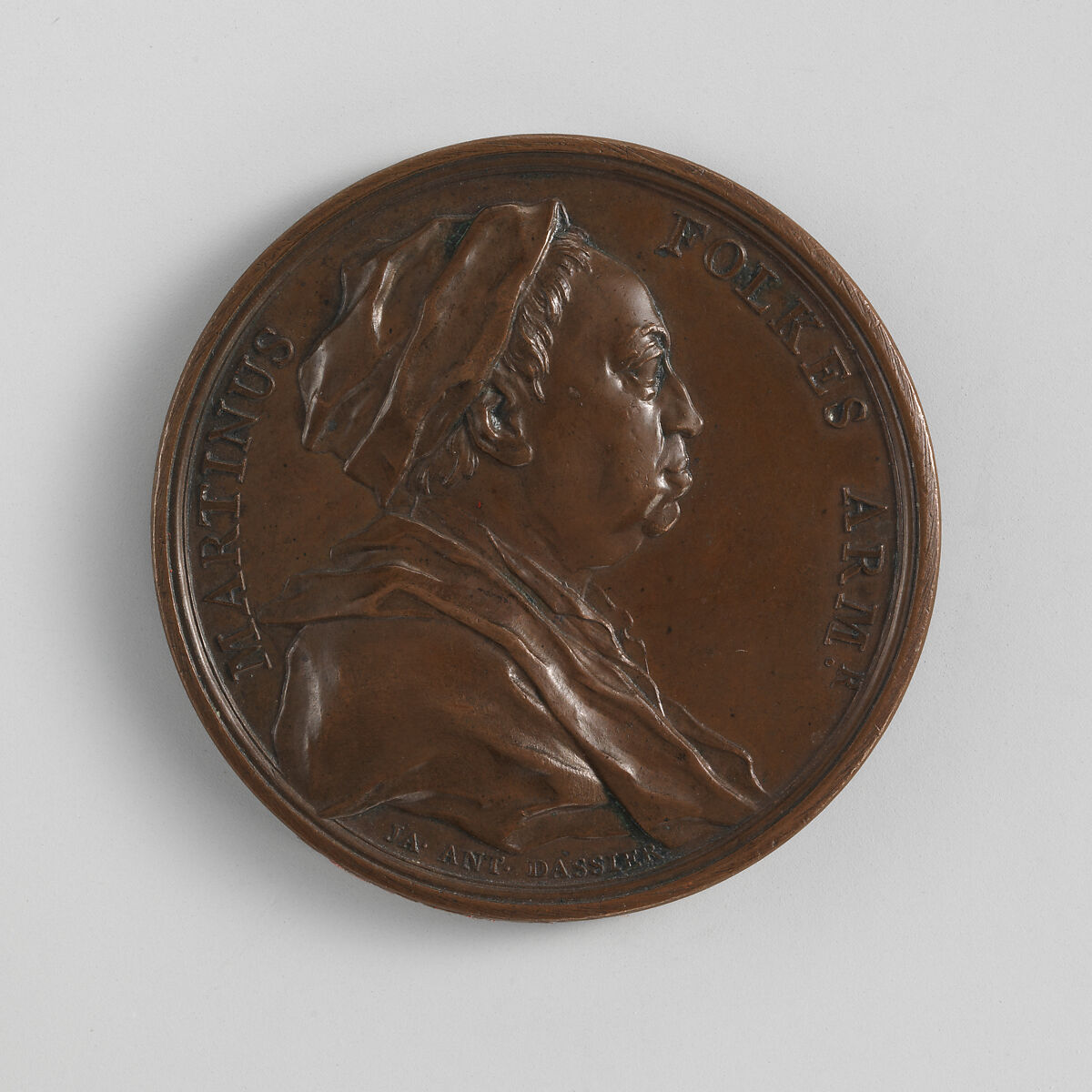 Martin Folkes (1690–1754), Medalist: Jacques-Antoine Dassier (Swiss, Geneva 1715–1759 Copenhagen), Bronze, Swiss 
