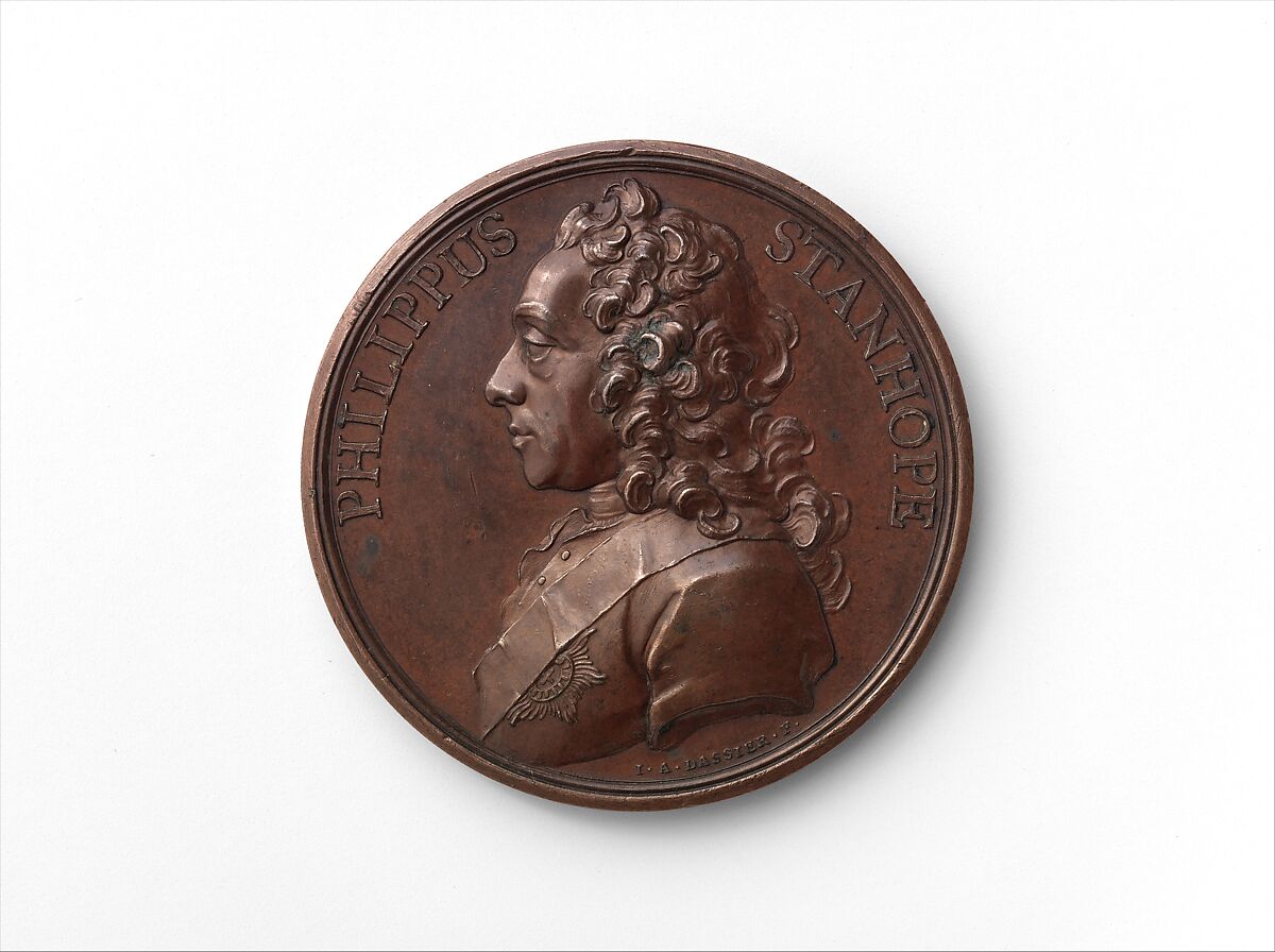 Philip Stanhope, 4th Earl of Chesterfield (1694–1773), Medalist: Jacques-Antoine Dassier (Swiss, Geneva 1715–1759 Copenhagen), Bronze, Swiss