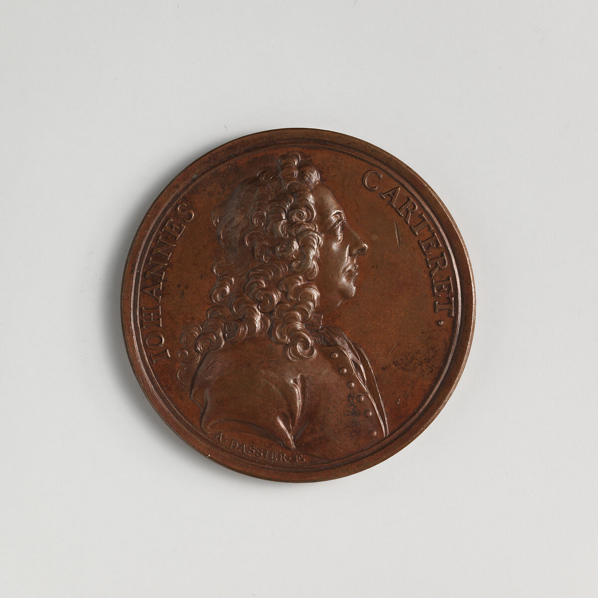 John Carteret, 2nd Earl of Granville (1690–1763), Medalist: Jacques-Antoine Dassier (Swiss, Geneva 1715–1759 Copenhagen), Bronze, Swiss 
