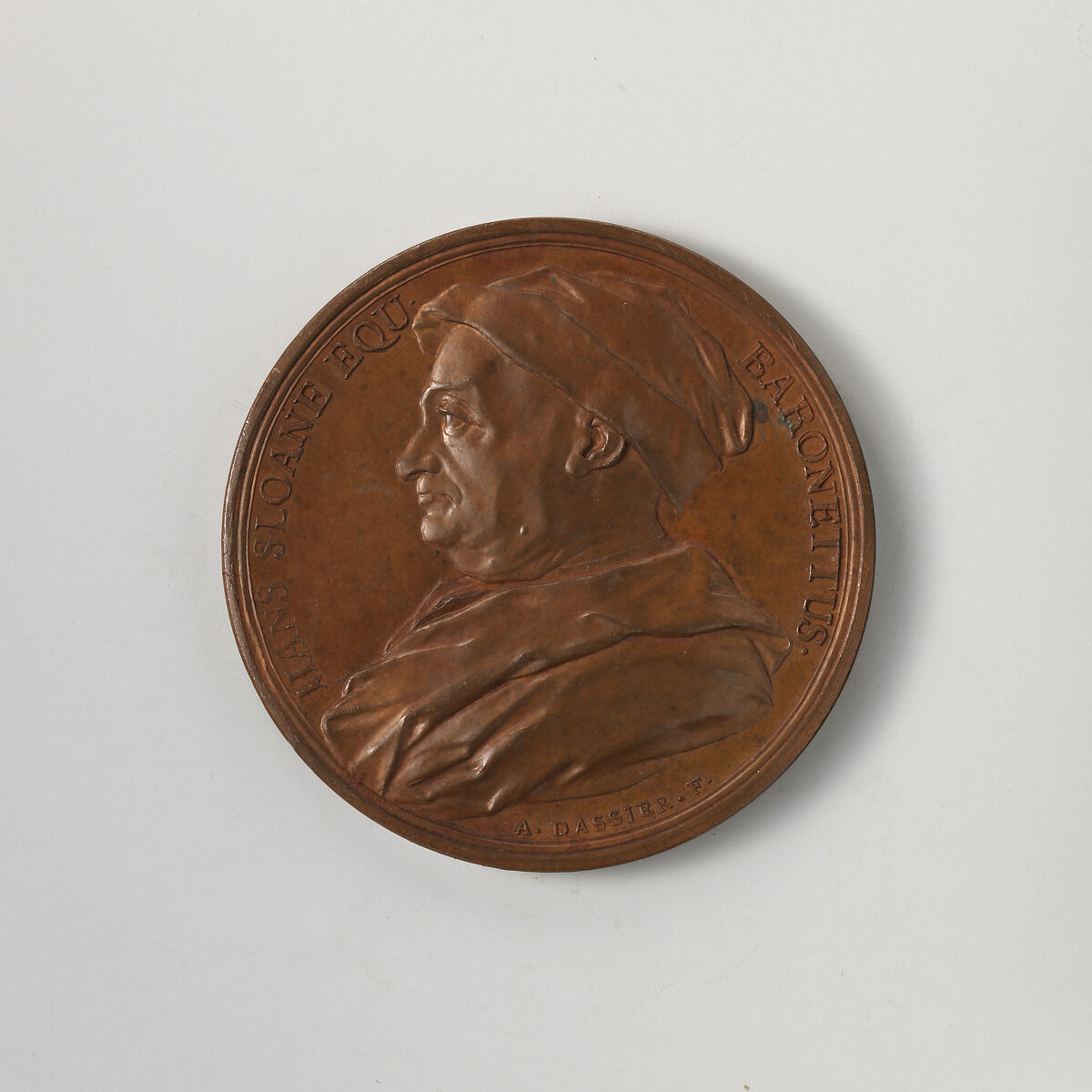 Sir Hans Sloane, 1st Baronet (1660–1753), Medalist: Jacques-Antoine Dassier (Swiss, Geneva 1715–1759 Copenhagen), Bronze, Swiss 