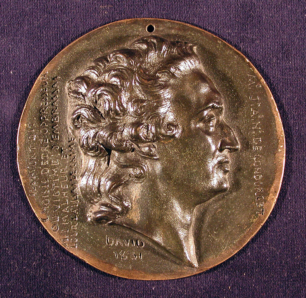 Marie-Jean-Antoine-Nicolas de Caritat, marquis de Condorcet, Pierre Jean David d&#39;Angers (French, Angers 1788–1856 Paris), Bronze, French 