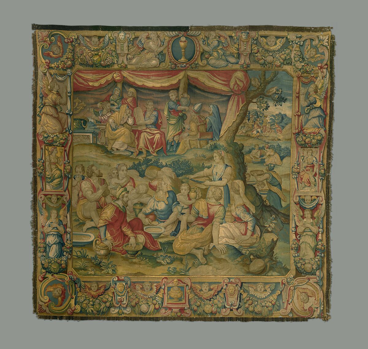 The Gathering of Manna, Designed by Alessandro Allori (Italian, Florence 1535–1607 Florence), Wool and silk, Italian, Florence 