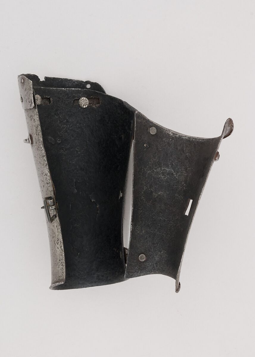 Defense for the Lower Left Forearm (Vambrace), Steel, Italian