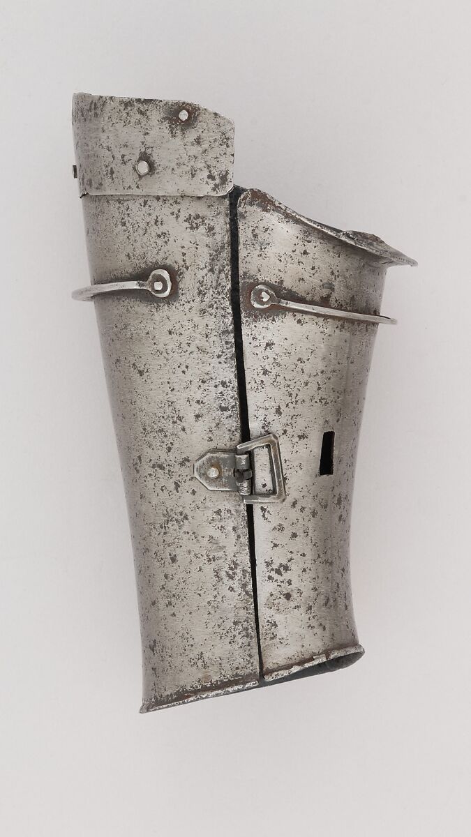 Defense for the Lower Left Forearm (Vambrace), Steel, Italian 