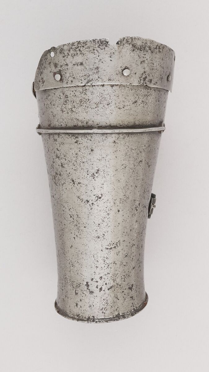 Defense for the Lower Left Forearm (Vambrace), Steel, Italian