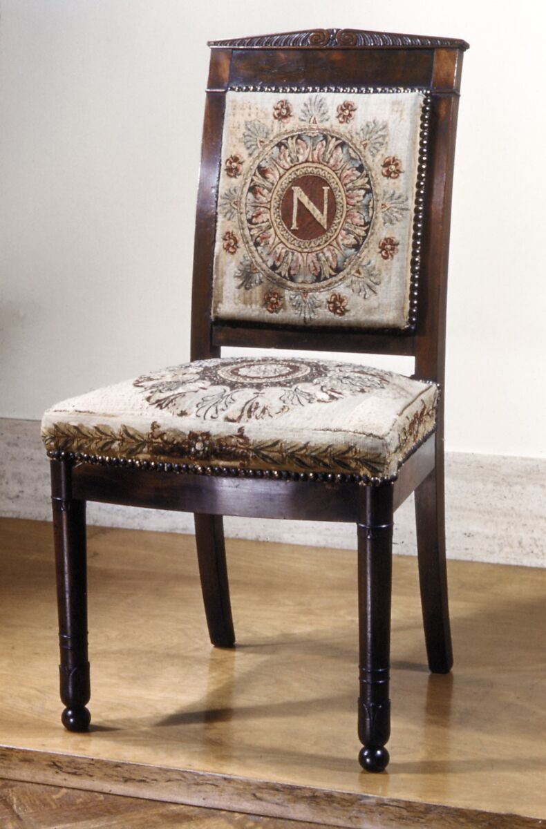 Chair (one of a pair), Tapestry upholstery by Beauvais, Mahogany, tapestry, French 