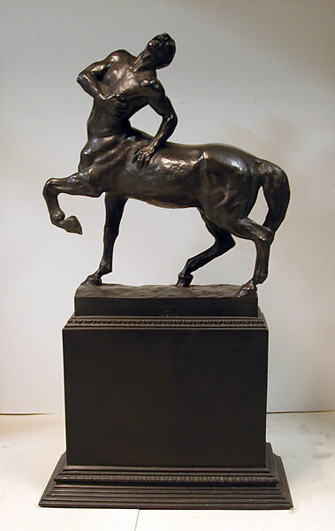Wounded centaur, Franz von Stuck (German, Tettenweis 1863–1928 Munich), Bronze, German 