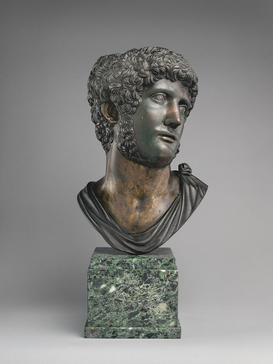 The young Hadrian, After Guglielmo della Porta (Italian, Porlezza, near Lake Lugano ca. 1500–1577 Rome)  , after the antique, Bronze, on a later stone base, Italian, possibly Rome 