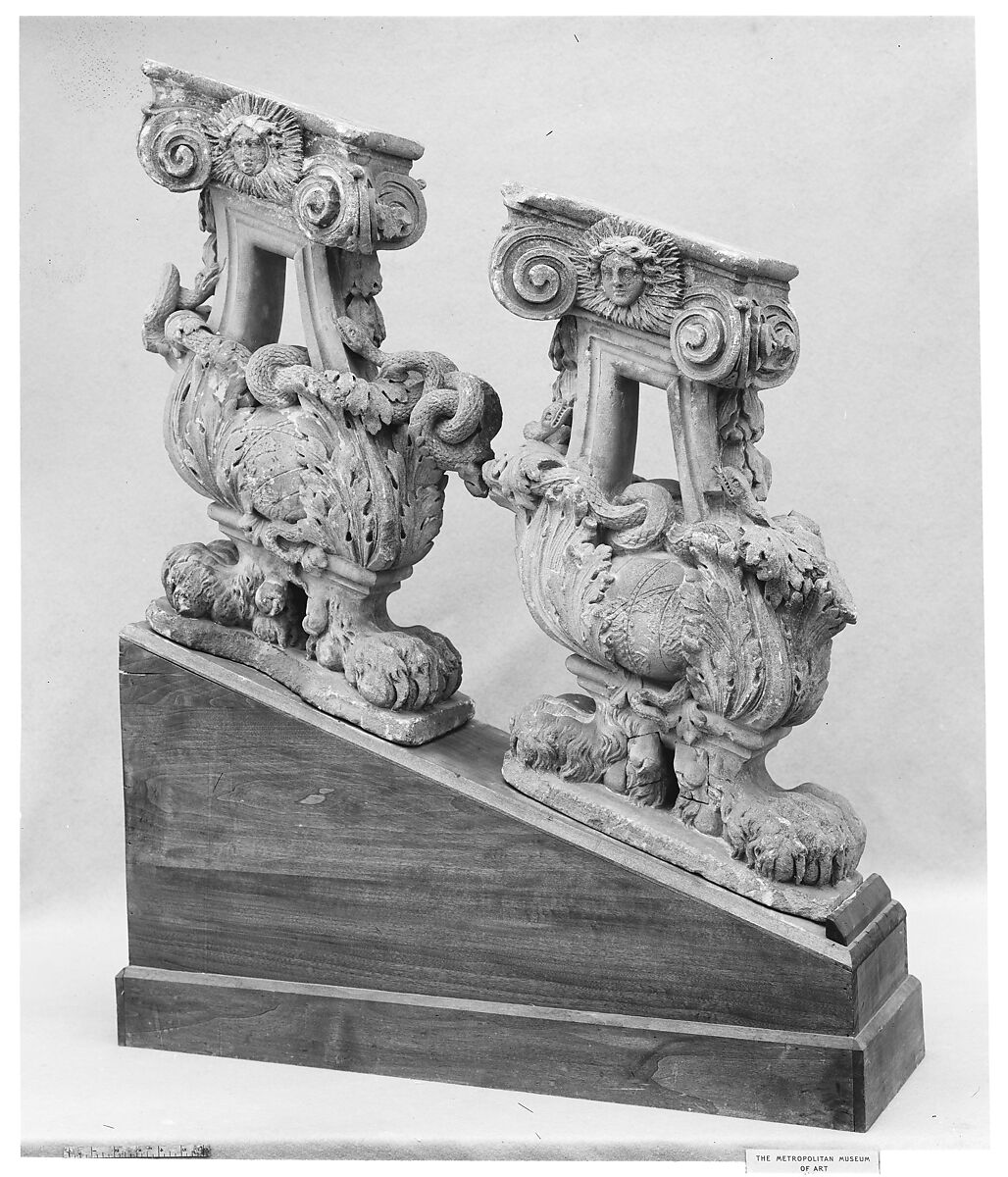 Pair of balusters, Louis Le Vau (French, 1612–1670), Limestone, French, Paris 