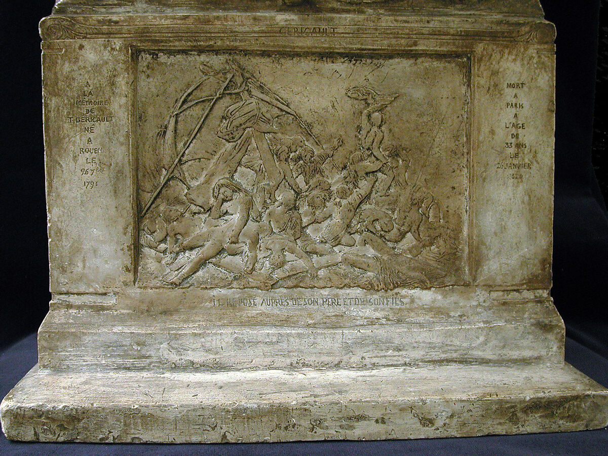 Model for the Tomb of Géricault, Antoine Etex (French, Paris 1808–1888 Chaville, Seine-et-Oise), Patinated plaster, French