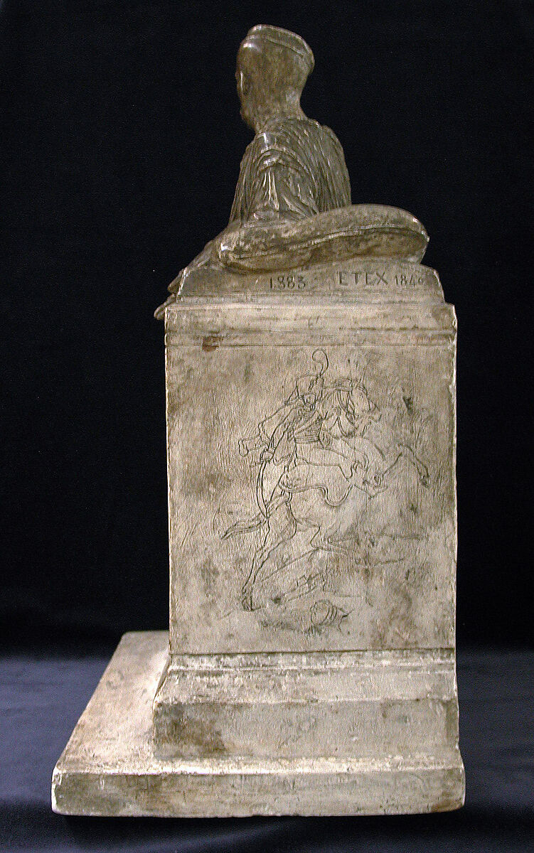 Model for the Tomb of Géricault, Antoine Etex (French, Paris 1808–1888 Chaville, Seine-et-Oise), Patinated plaster, French