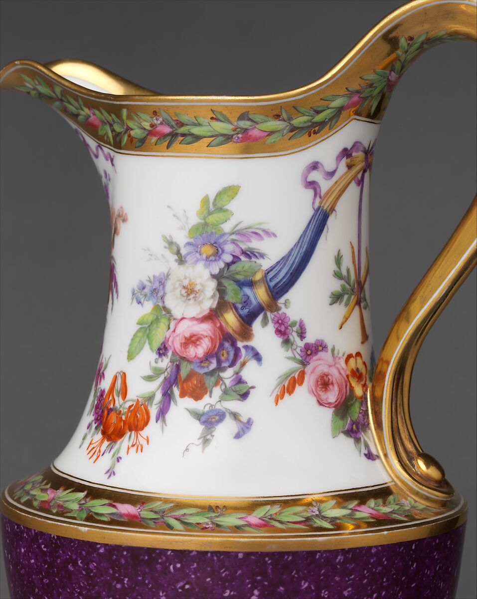 Ewer and basin, Sèvres Manufactory (French, 1740–present), Hard-paste porcelain, French, Sèvres