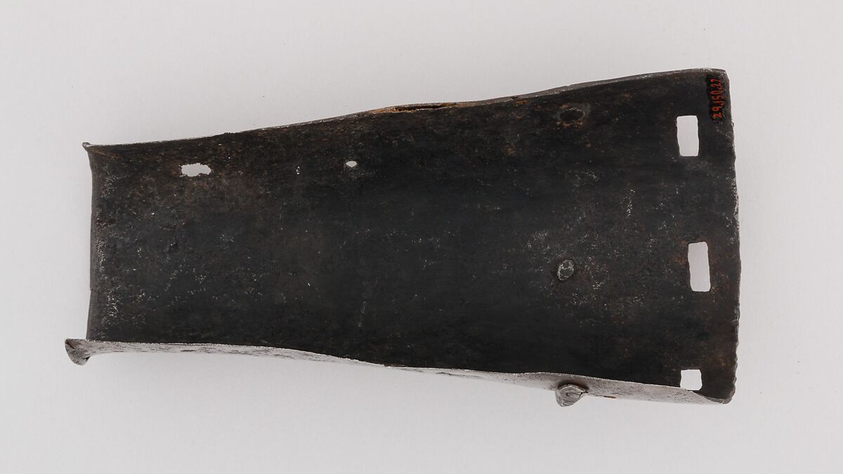 Part of a Forearm Defense (Vambrace), Steel, Italian