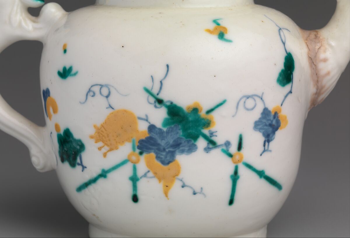 Teapot, Saint-Cloud factory (French, mid-1690s–1766), Soft-paste porcelain, French, Saint-Cloud