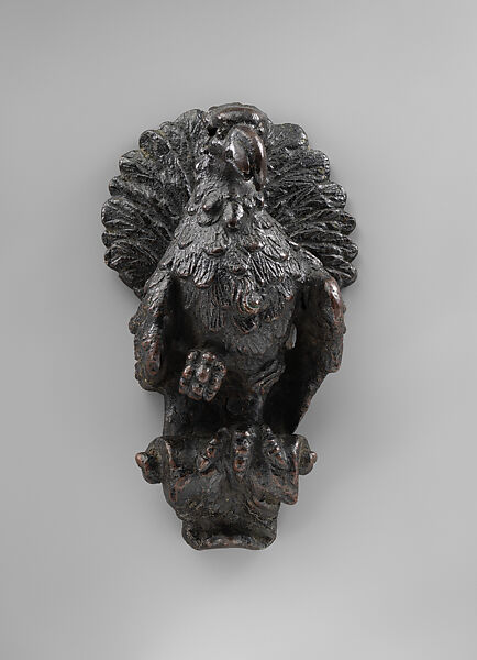 Two turkeys, Bronze with black painted patina, Italian, Venice
