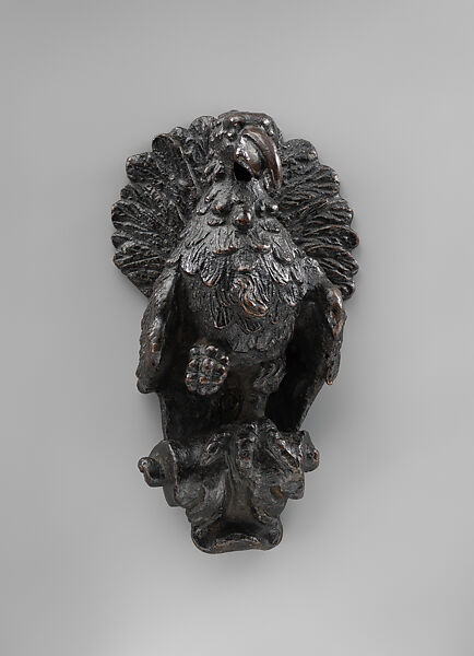 Two turkeys, Bronze with black painted patina, Italian, Venice