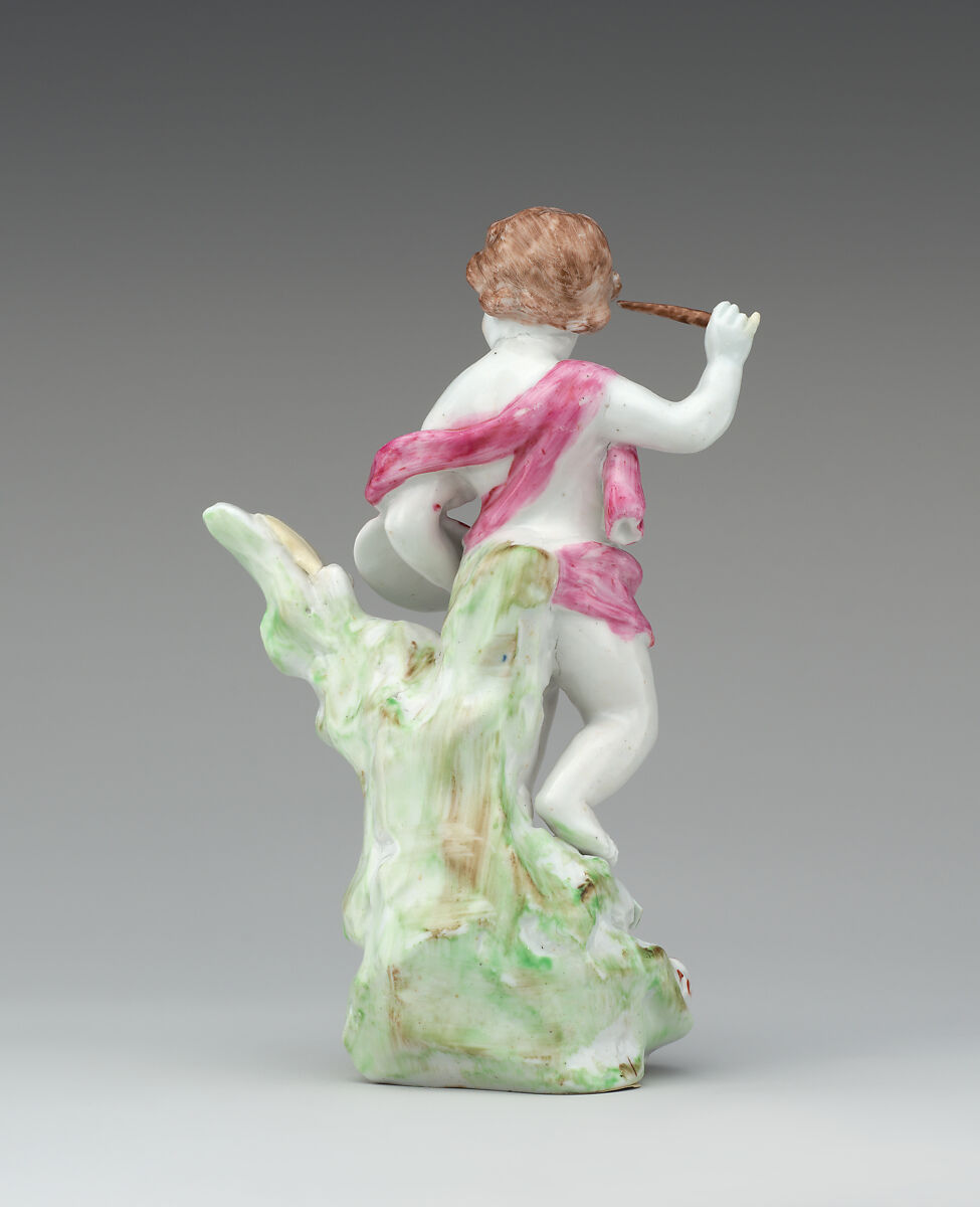 Figure personifying Painting, Vauxhall (British, ca. 1753–ca. 1763), Soft-paste porcelain, British, probably Vauxhall, London