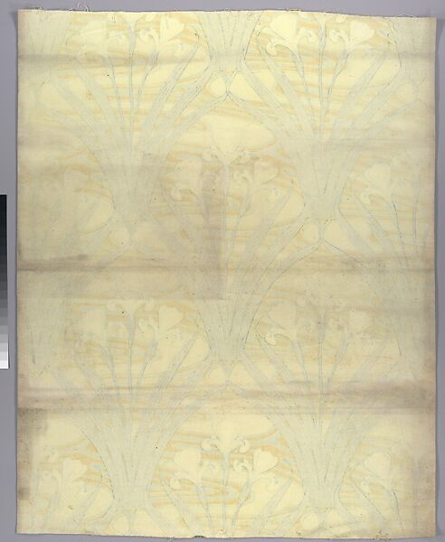 Iris d'Eau, Félix Aubert (French, 1866–1940), Printed velveteen cotton, French, Thann, Haut-Rhin