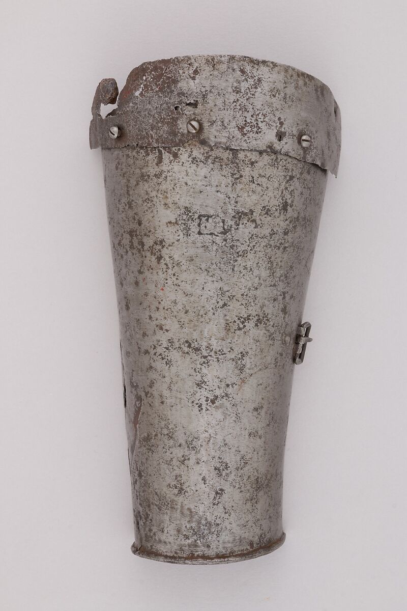 Part of a Left Forearm Defense (Vambrace), Steel, Italian 