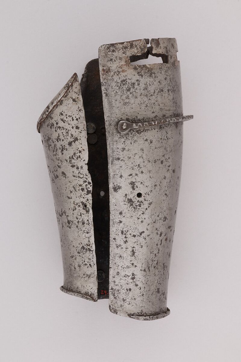 Inner Plate of a Forearm Defense (Vambrace), Steel, Italian