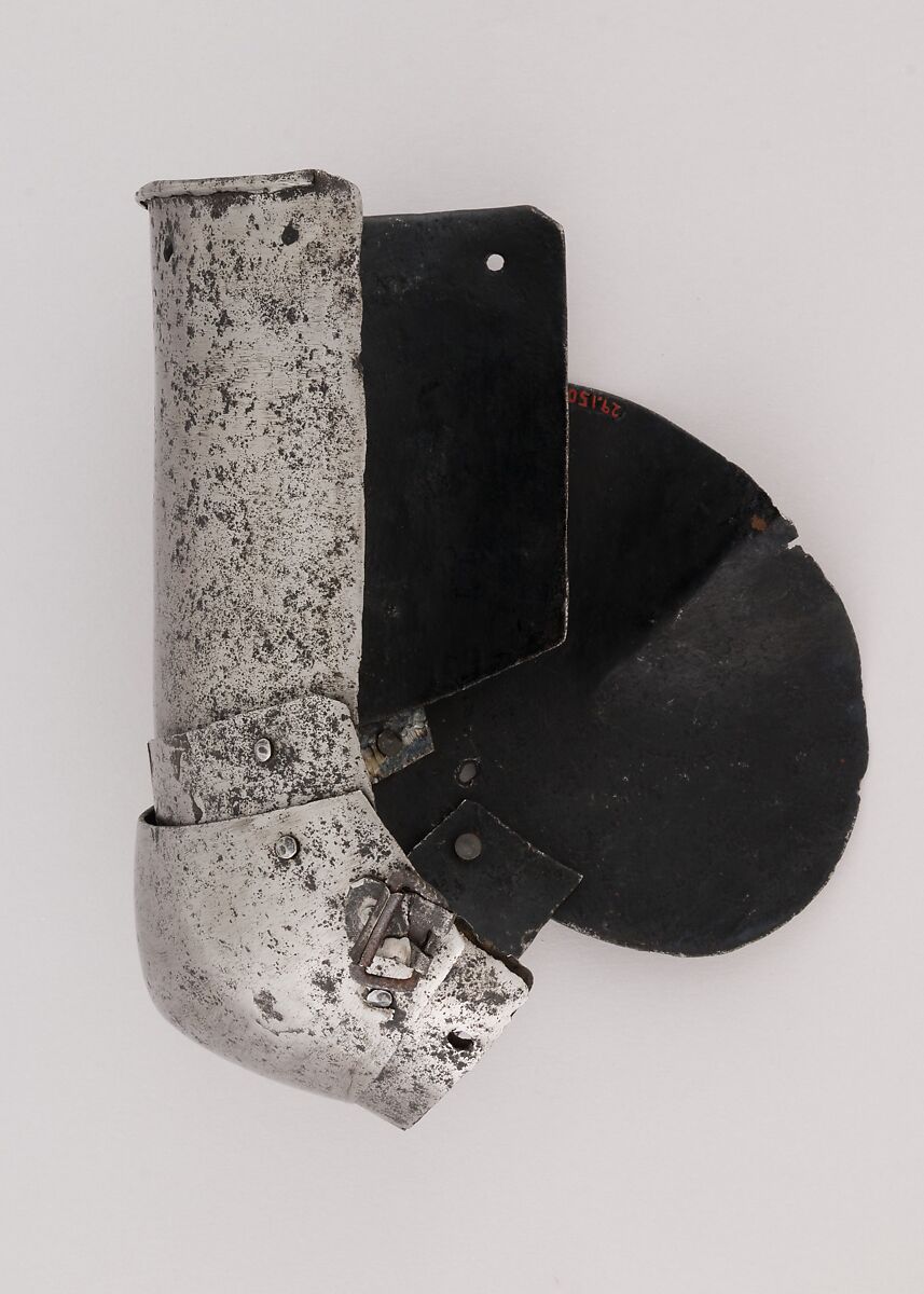 Upper Arm Defense (Rerebrace) and Elbow Defense (Couter), Steel, Italian