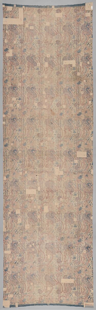 Length of cotton "chintz", Cotton, painted resist and mordant, dyed, Indian, Coromandel Coast, for export market