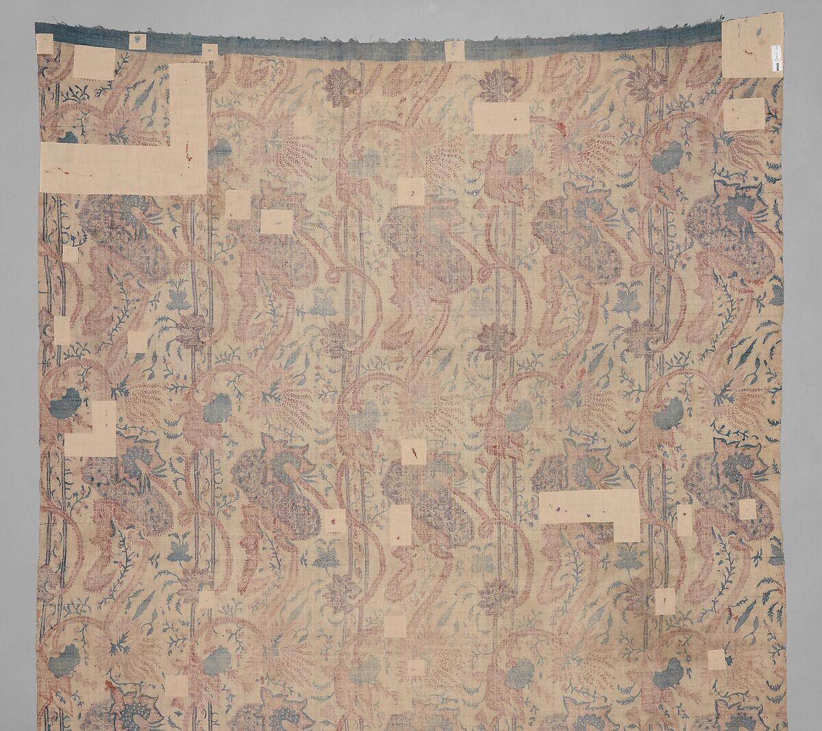 Length of cotton "chintz", Cotton, painted resist and mordant, dyed, Indian, Coromandel Coast, for export market