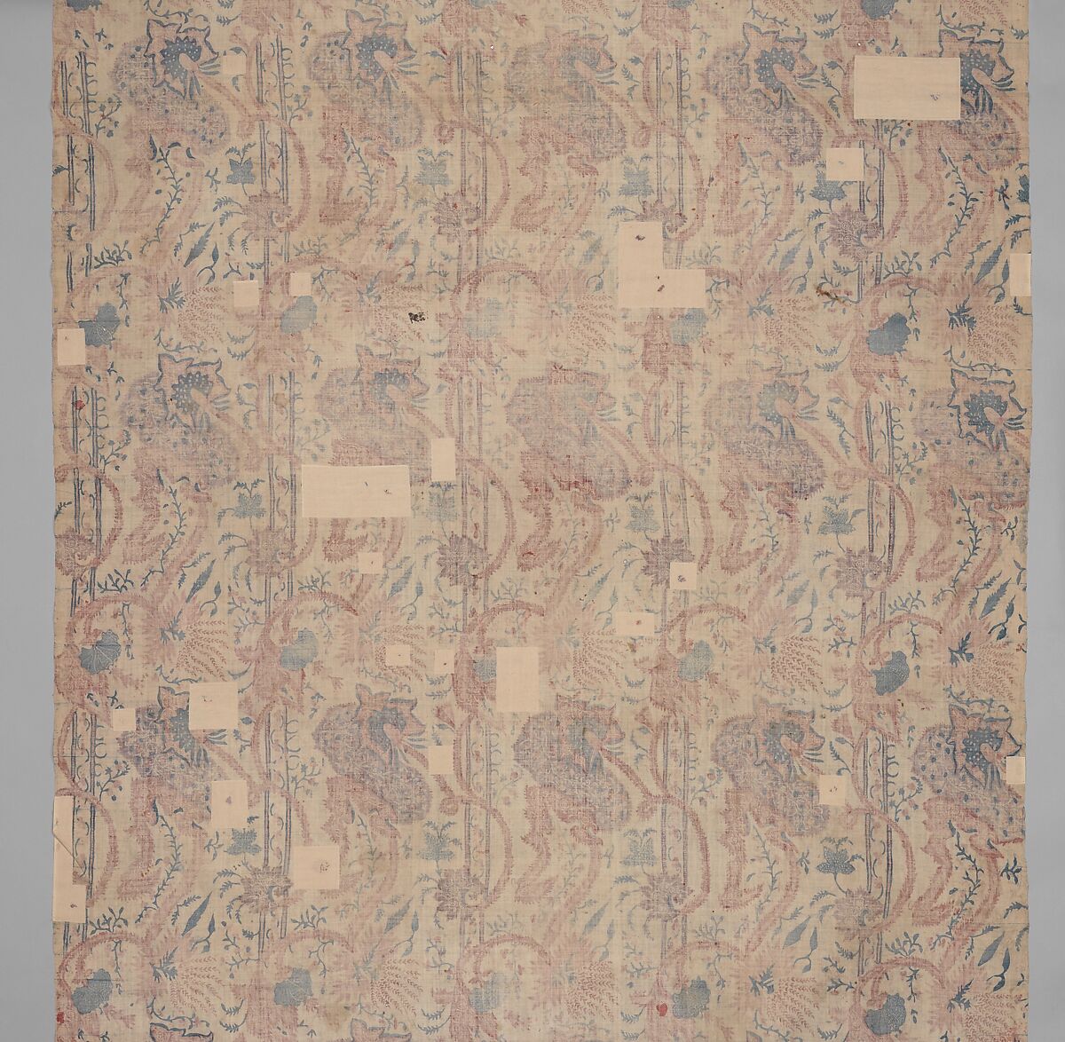 Length of cotton "chintz", Cotton, painted resist and mordant, dyed, Indian, Coromandel Coast, for export market