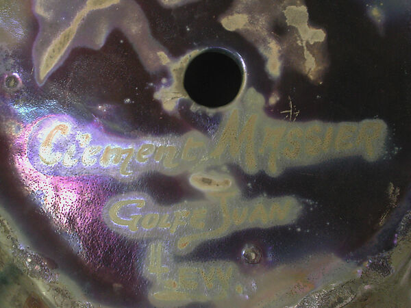 Jardinière, Lucien Lévy-Dhurmer (French, Algiers 1865–1953 Le Vésinet), Earthenware with metallic glaze, French, Golfe-Juan