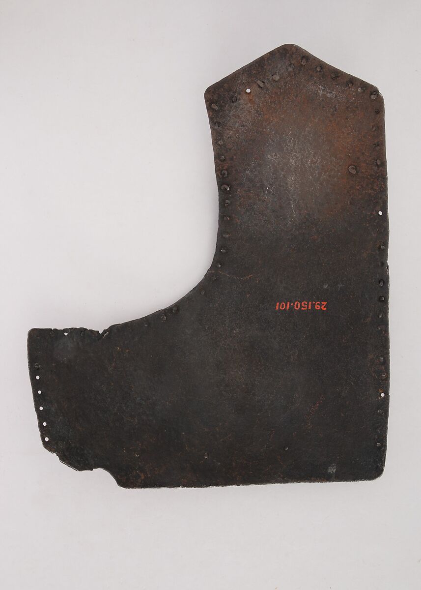 Left Breastplate from a Brigandine, Steel, brass, textile, Italian