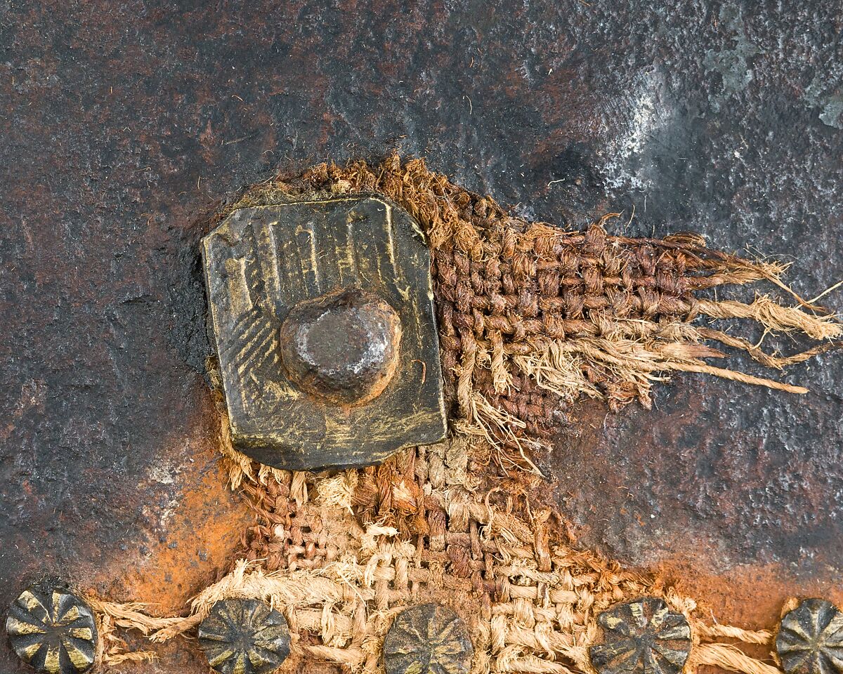 Left Breastplate from a Brigandine, Steel, brass, textile (linen), Italian