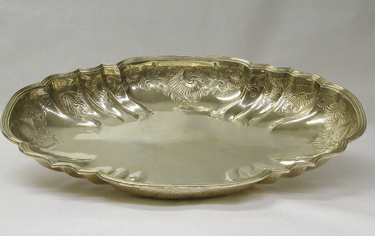 Basin, Friedrich Schwestermuller II (German, active 1713–52), Silver gilt, German, Augsburg 