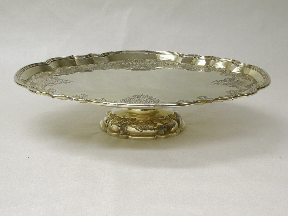 Tazza, Johann Conrad Lotter (German, active 1738–79), Silver gilt, German, Augsburg 