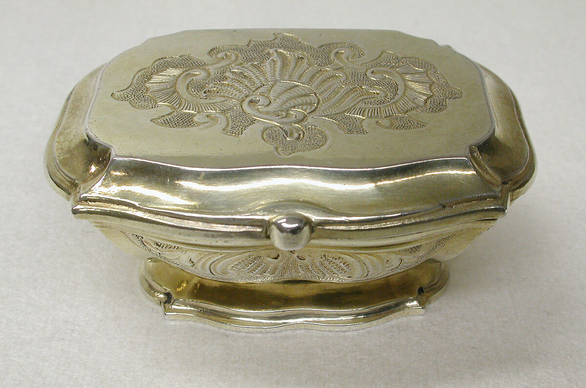 Spice box, Johann Engelbrecht (German, active 1704–1748), Silver gilt, German, Augsburg 