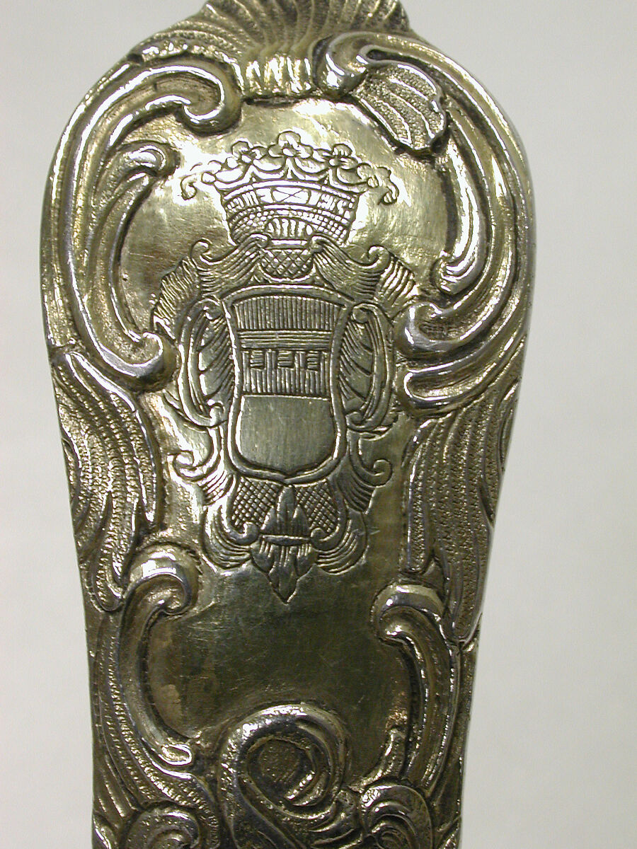 Spoon, Johann Beckert V (German, active 1749–77), Silver gilt, German, Augsburg
