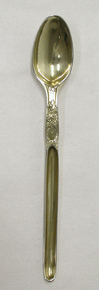 Marrow spoon, Johann Beckert V (German, active 1749–77), Silver gilt, German, Augsburg 