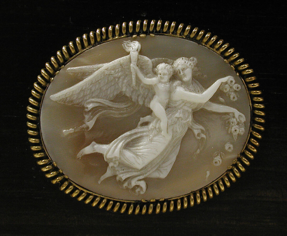 Casket, Unknown maker for R. &amp; S. Garrard &amp; Co. (founded 1735), Shell cameo; Macassar ebony; silver-gilt, British (casket) and Italian (cameos)