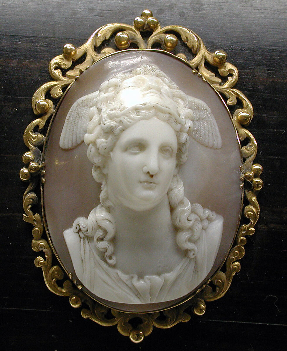 Casket, Unknown maker for R. &amp; S. Garrard &amp; Co. (founded 1735), Shell cameo; Macassar ebony; silver-gilt, British (casket) and Italian (cameos)