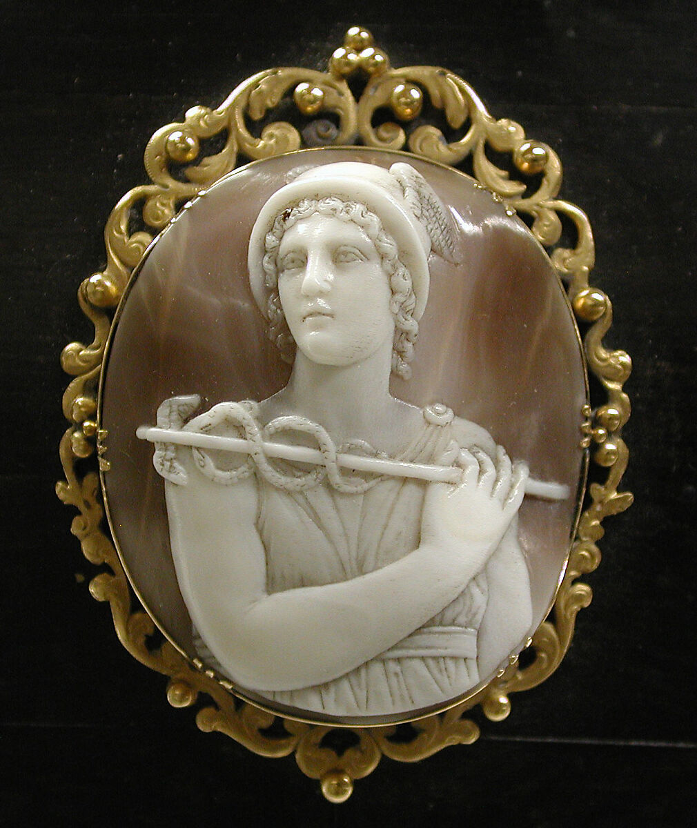 Casket, Unknown maker for R. &amp; S. Garrard &amp; Co. (founded 1735), Shell cameo; Macassar ebony; silver-gilt, British (casket) and Italian (cameos)