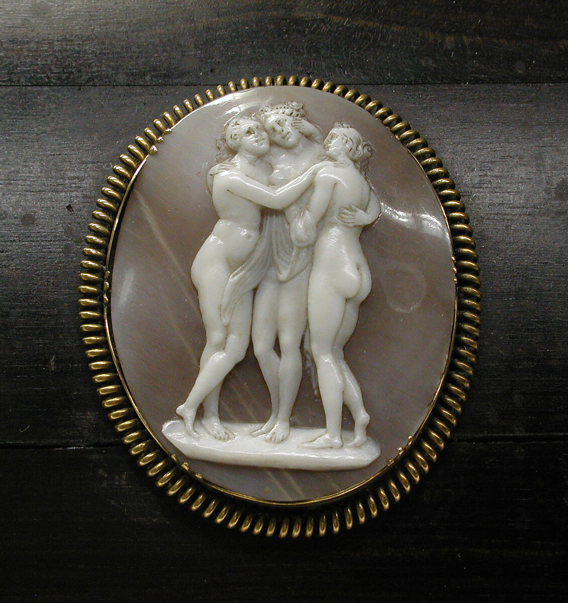 Casket, Unknown maker for R. &amp; S. Garrard &amp; Co. (founded 1735), Shell cameo; Macassar ebony; silver-gilt, British (casket) and Italian (cameos)