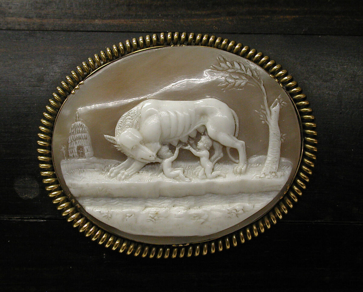 Casket, Unknown maker for R. &amp; S. Garrard &amp; Co. (founded 1735), Shell cameo; Macassar ebony; silver-gilt, British (casket) and Italian (cameos)