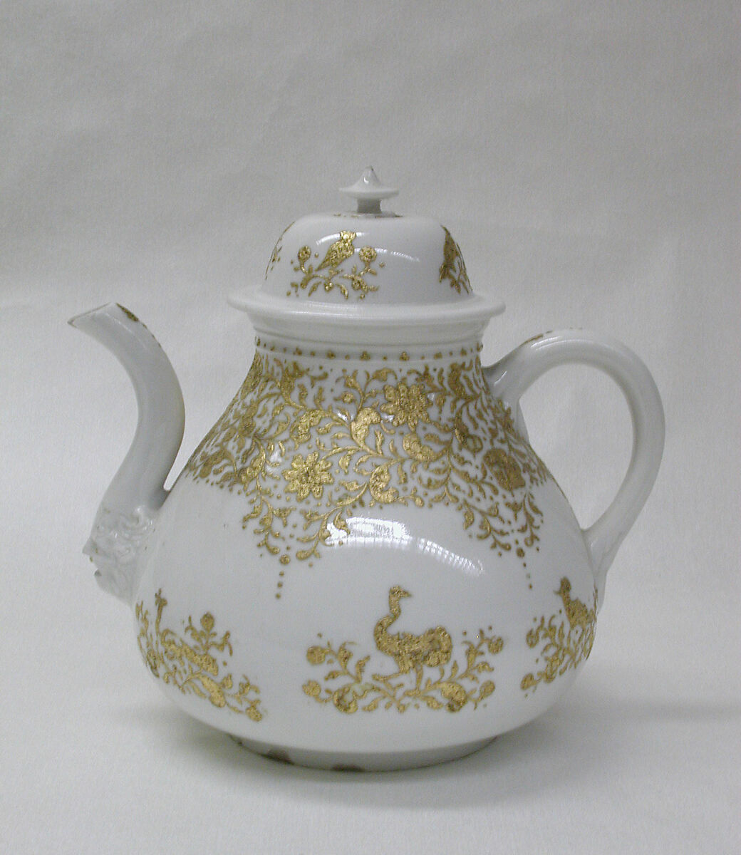 Teapot with cover (part of a service), Meissen Manufactory (German, 1710–present), Hard-paste porcelain, German, Meissen 