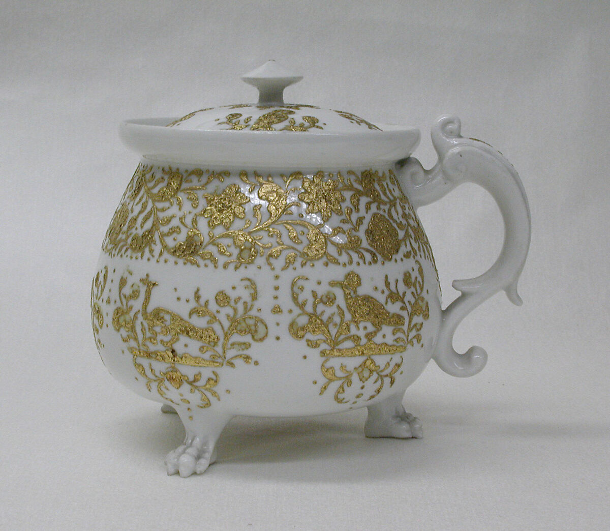 Sugar bowl with cover (part of a service), Meissen Manufactory (German, 1710–present), Hard-paste porcelain, German, Meissen 
