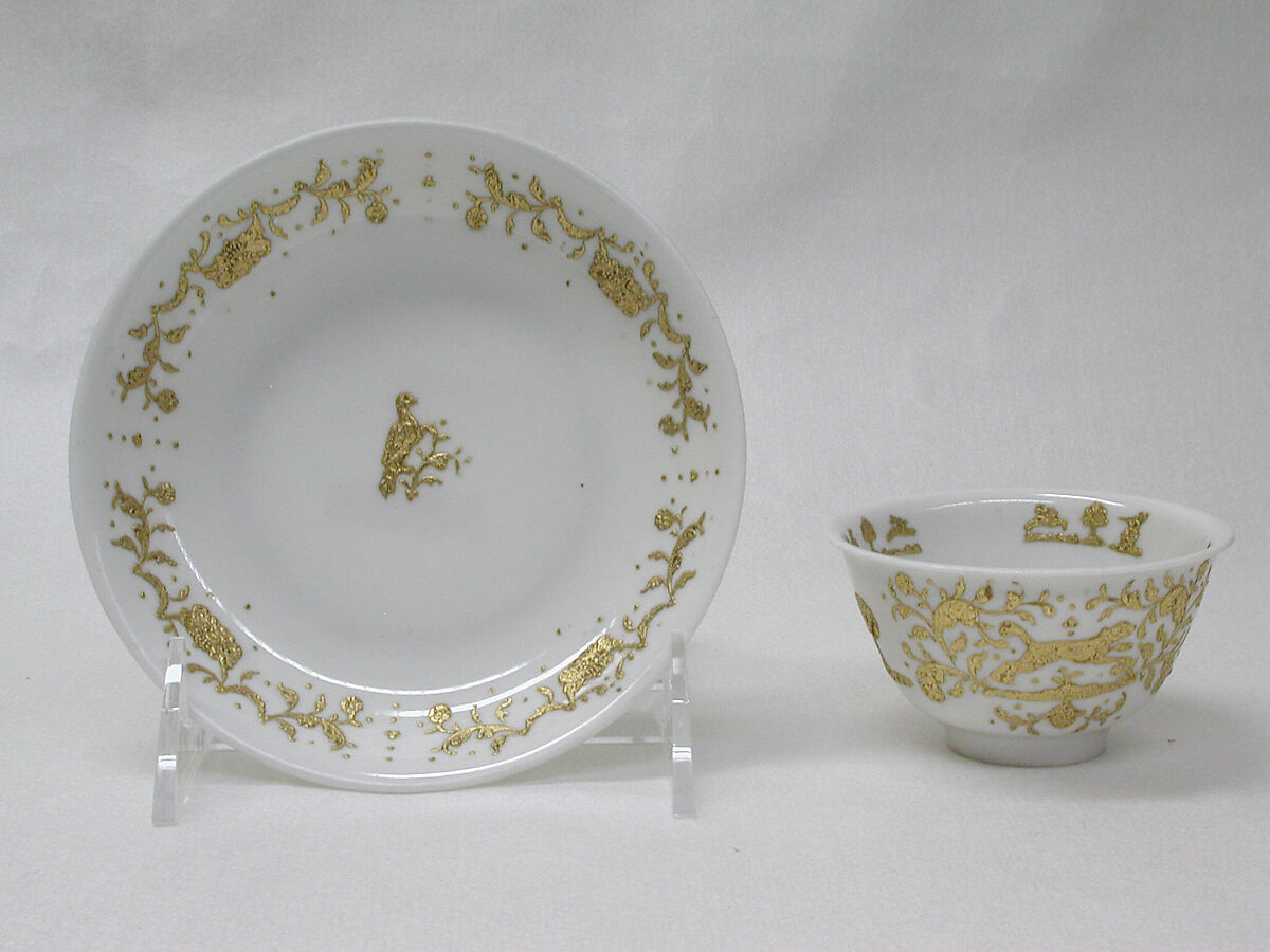 Teacup (1 of 6) (part of a service), Meissen Manufactory (German, 1710–present), Hard-paste porcelain, German, Meissen 